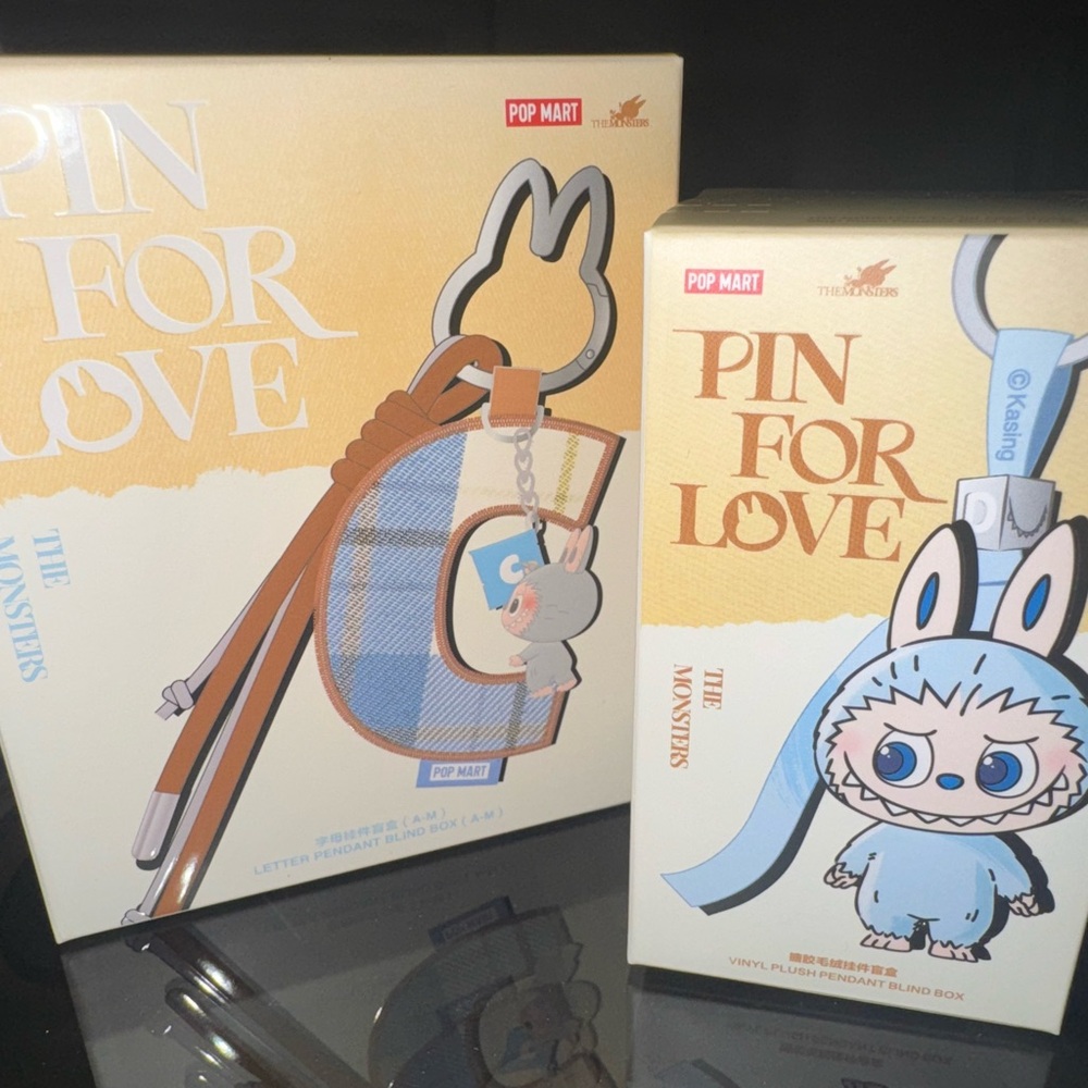 Pin For Love Keychain and labubu 
LETTER F